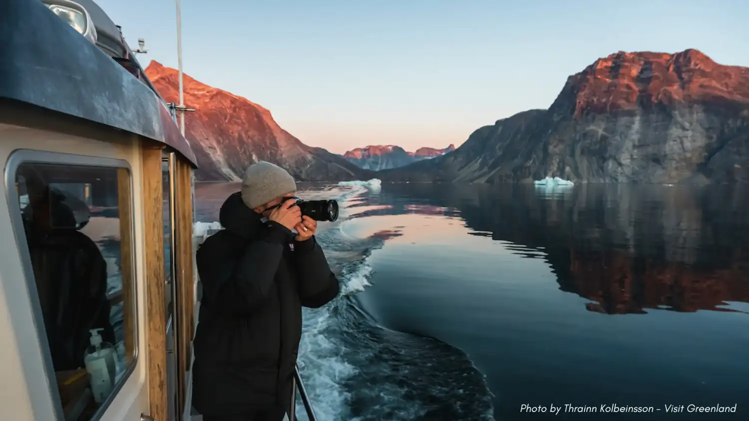 View from the boat on the Nuuk Fjord cruise